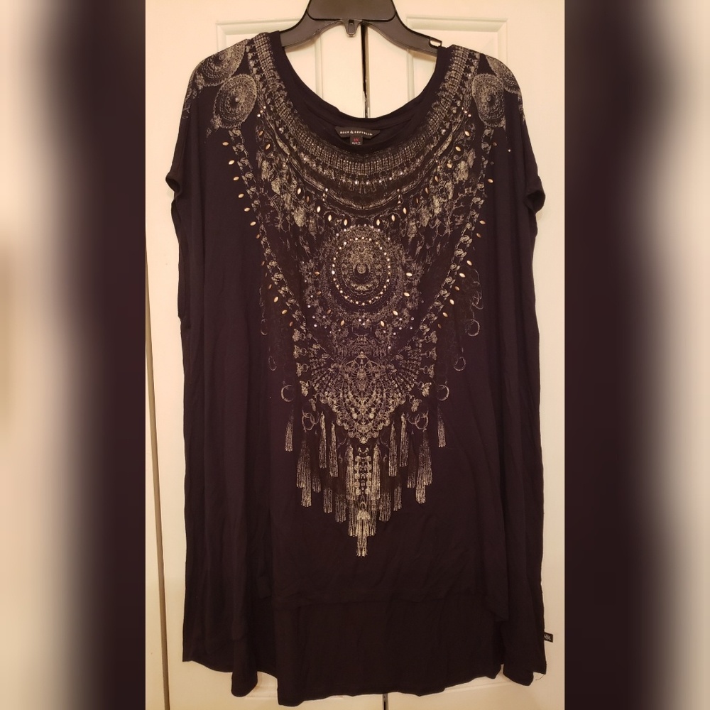 🍒ROCK & REPUBLIC BLOUSE WITH RHINESTONES